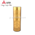 Amber Borosilicate Candle Holder Glass Gold Home Decor